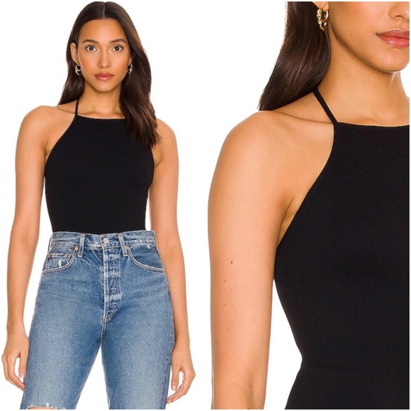 Free People Tops - FP Black Ribbed Tank Top
